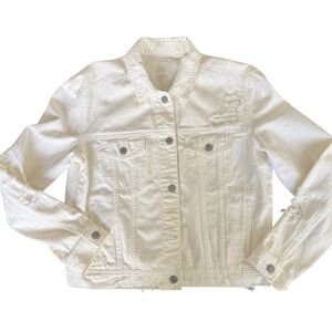 American Eagle White Denim Jacket